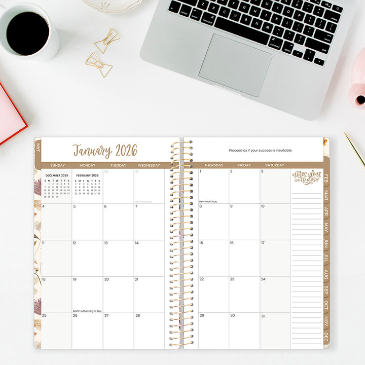2026 Soft Cover Planner, 5.5" x 8.25", Butterfly Garden