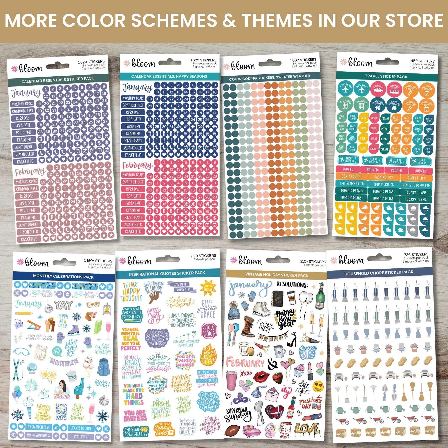 Design Essentials Calendar Calendar Essentials Sticker Pack by bloom daily planners®