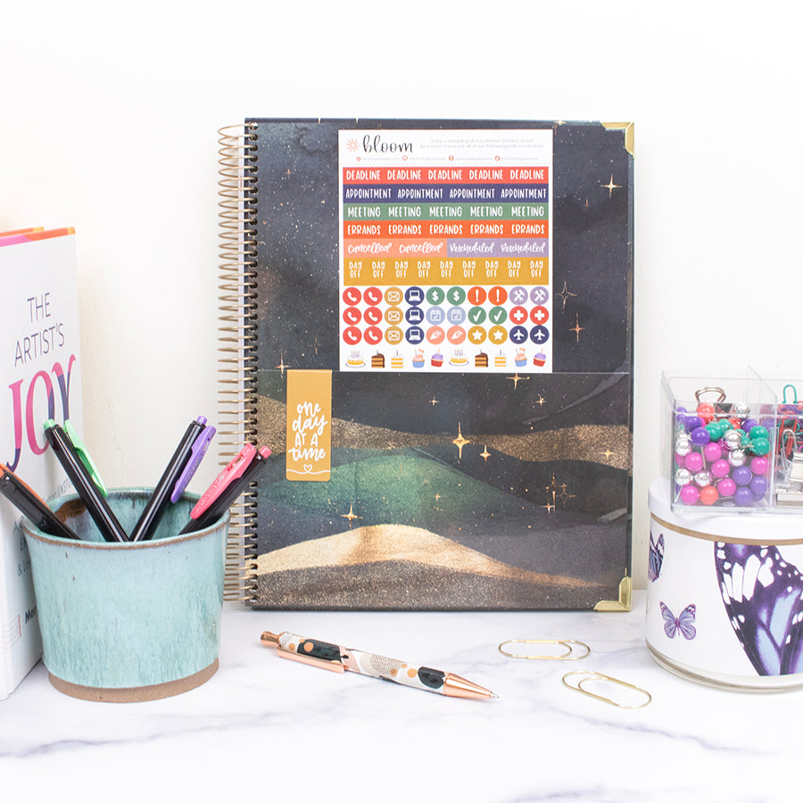2026 Hard Cover Planner, 8.5" x 11", Celestial Skies