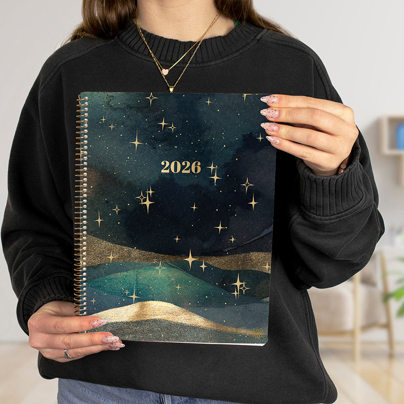2026 Soft Cover Planner, 8.5" x 11", Celestial Skies