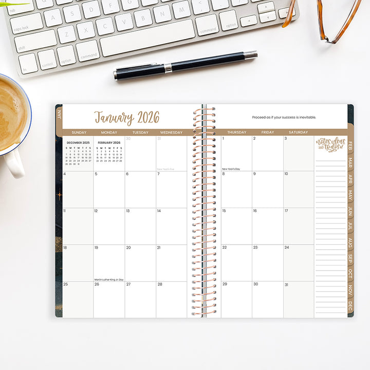 2026 Soft Cover Planner, 5.5" x 8.25", Celestial Skies