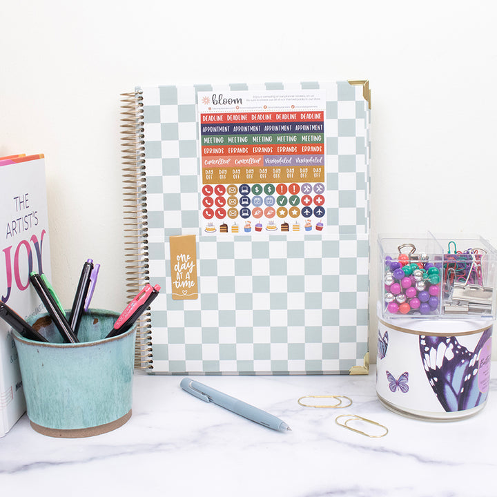 2026 Hard Cover Planner, 8.5" x 11", Checkered