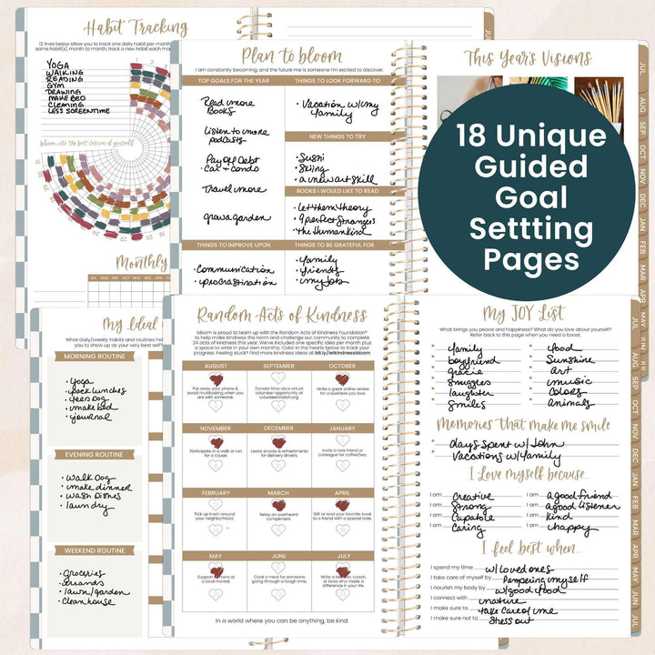 2026–27 Soft Cover Planner, 5.5" x 8.25" | Checkered - bloom daily planners