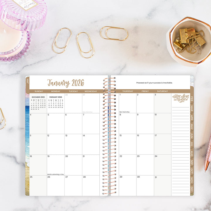 2026 Soft Cover Planner, 5.5" x 8.25", Coastal Calm
