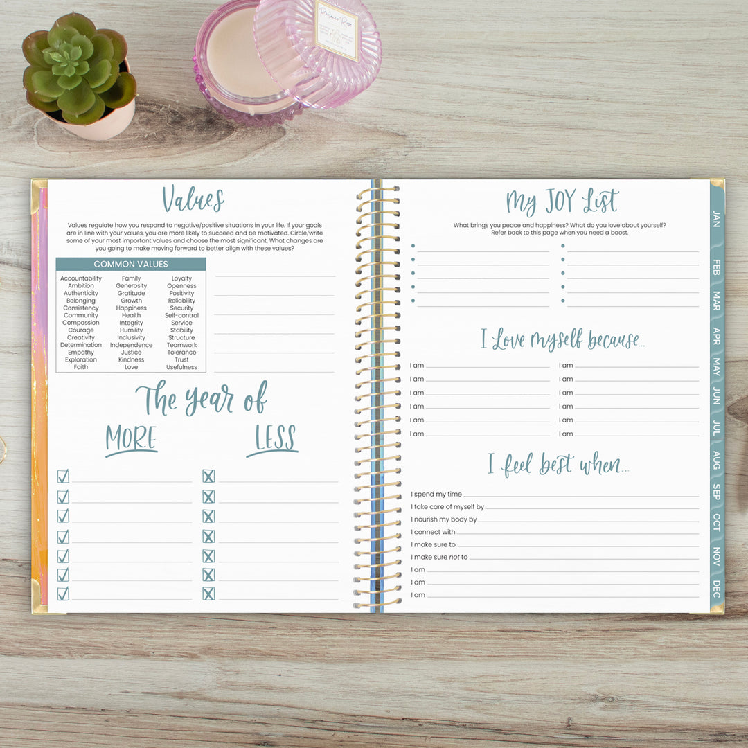 2025 Hard Cover Planner, 8.5" x 11", Creating A Life I Love