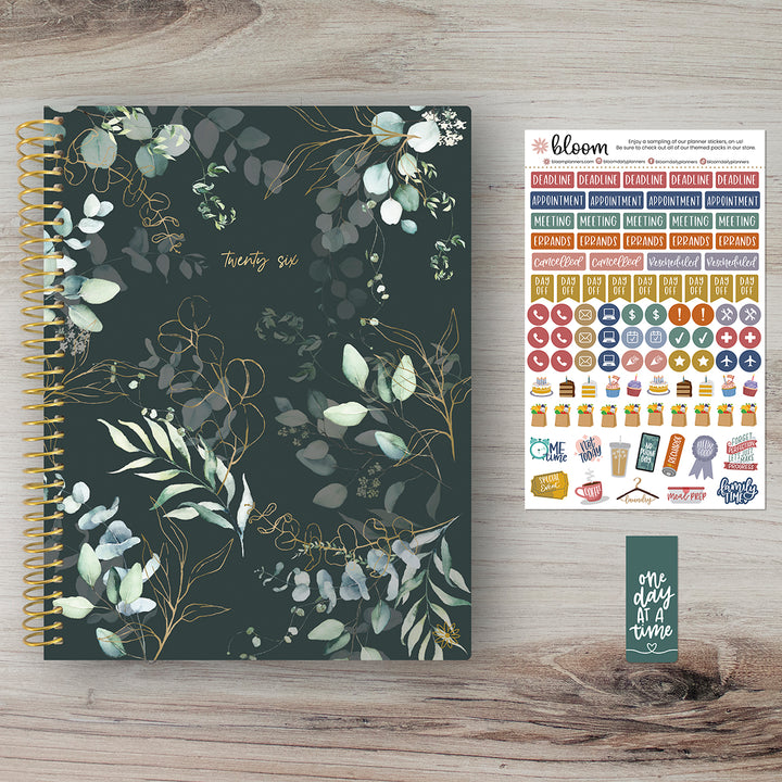 2026 Soft Cover Planner, 8.5" x 11", Eucalyptus, Green