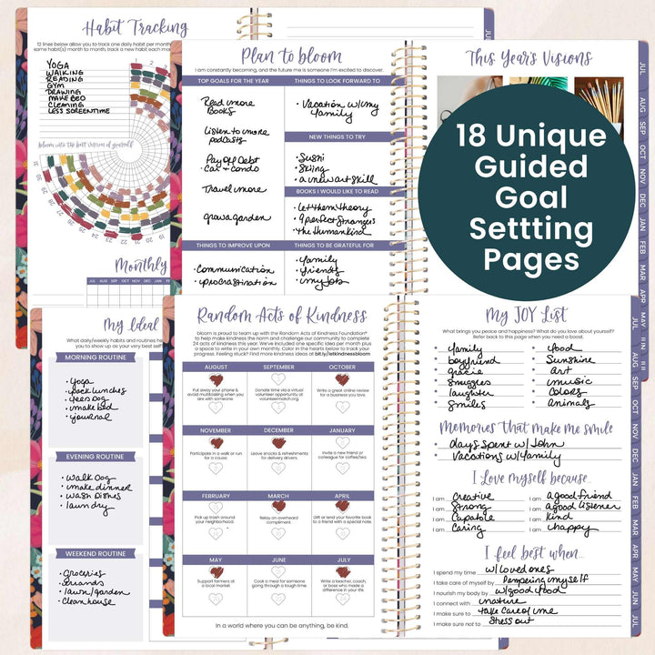 2026–27 Soft Cover Planner, 5.5" x 8.25" | Floral Fiesta - bloom daily planners