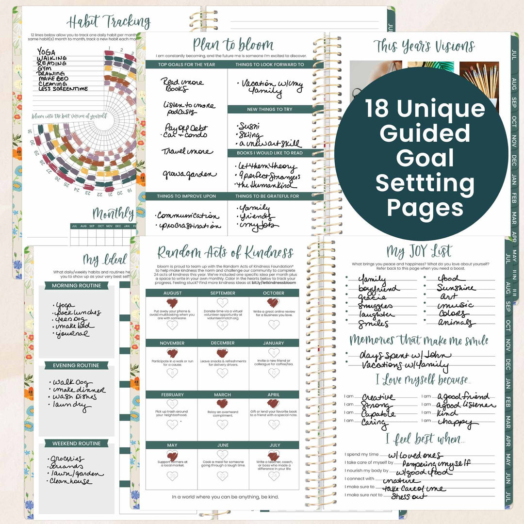 2026–27 Soft Cover Planner, 5.5" x 8.25" | Garden Party - bloom daily planners
