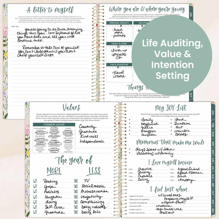 2026 Soft Cover Planner, 8.5" x 11", Garden Party, Beige