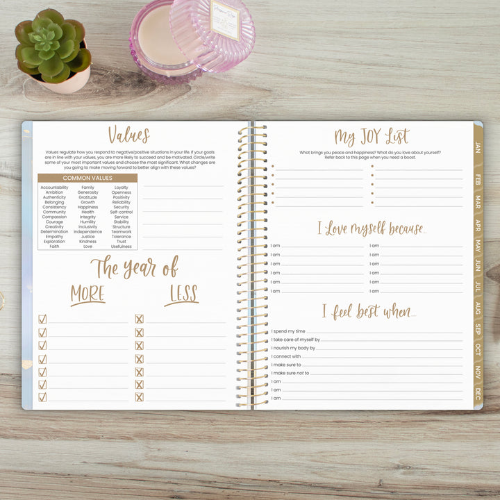 2025 Soft Cover Planner, 8.5" x 11", Iridescent Opal