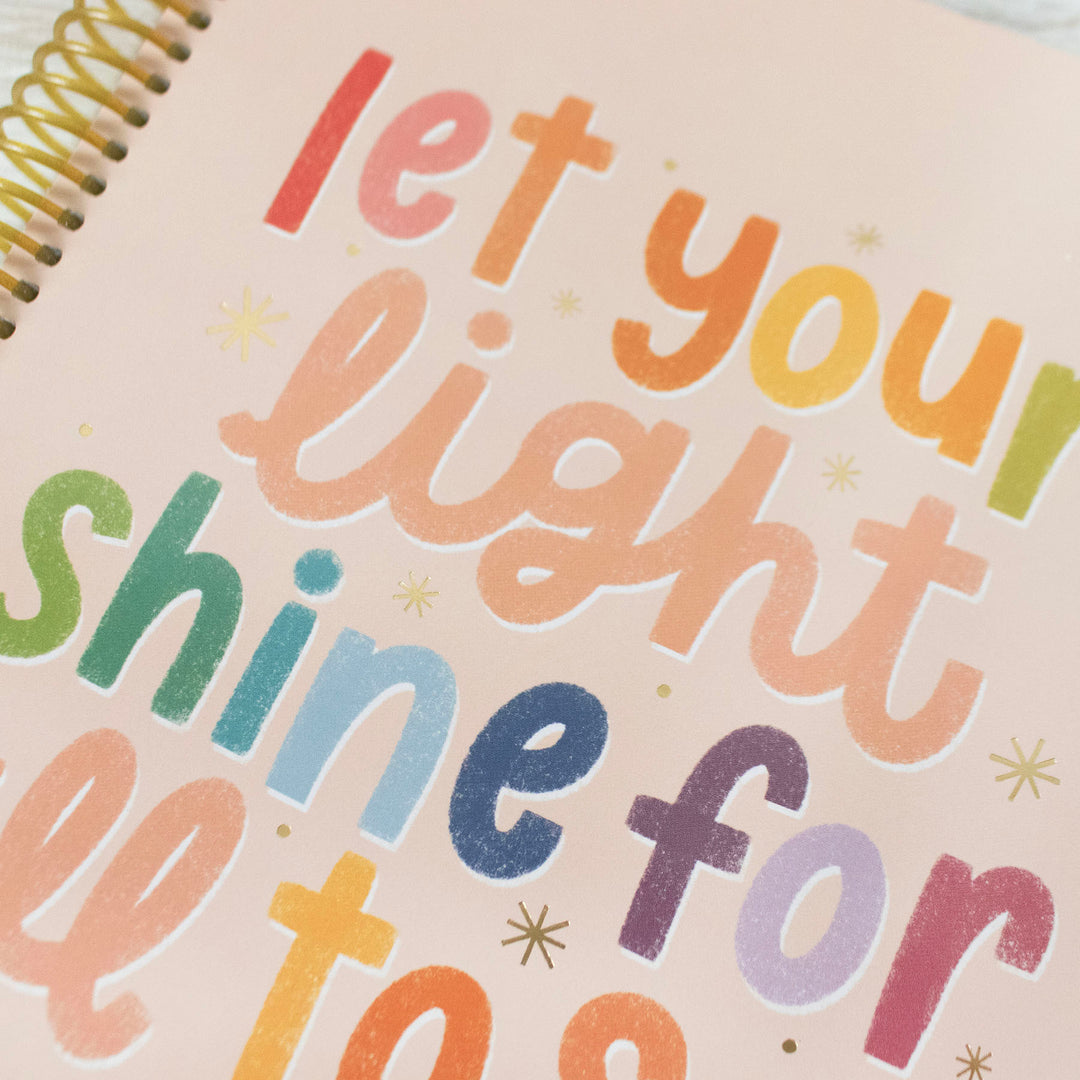 2024-25 Soft Cover Daisy Student Planner, 7" x 9", Let Your Light Shine