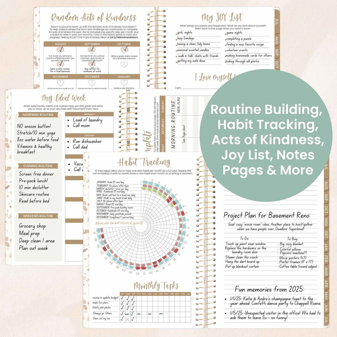 2025-26 Soft Cover Planner, 5.5" x 8.25", Moments of Grace