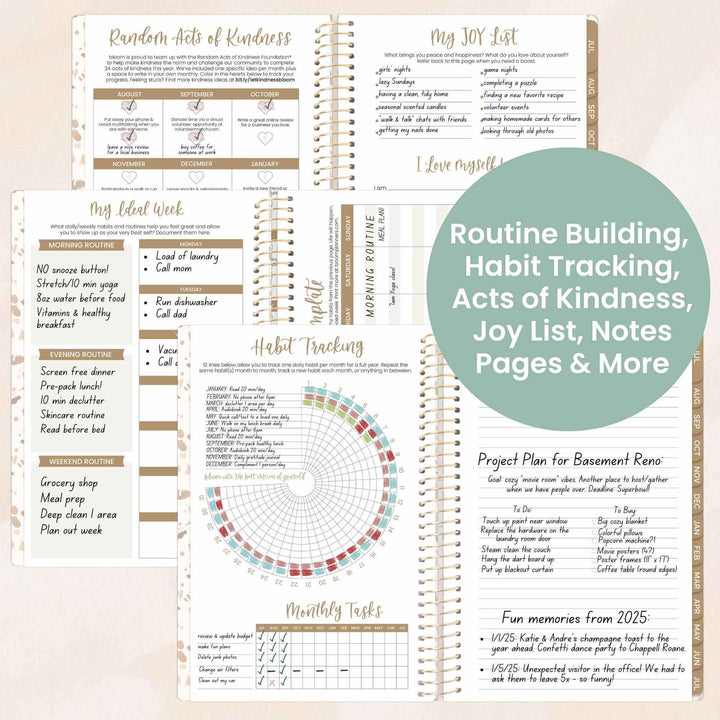 2025-26 Soft Cover Planner, 5.5" x 8.25", Moments of Grace