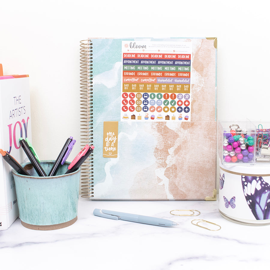 2026 Hard Cover Planner, 8.5" x 11", Ocean Oasis