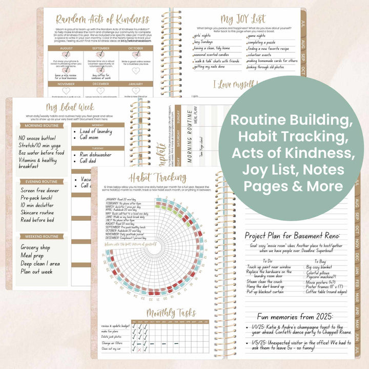 2025-26 Soft Cover Planner, 5.5" x 8.25", Ocean Oasis