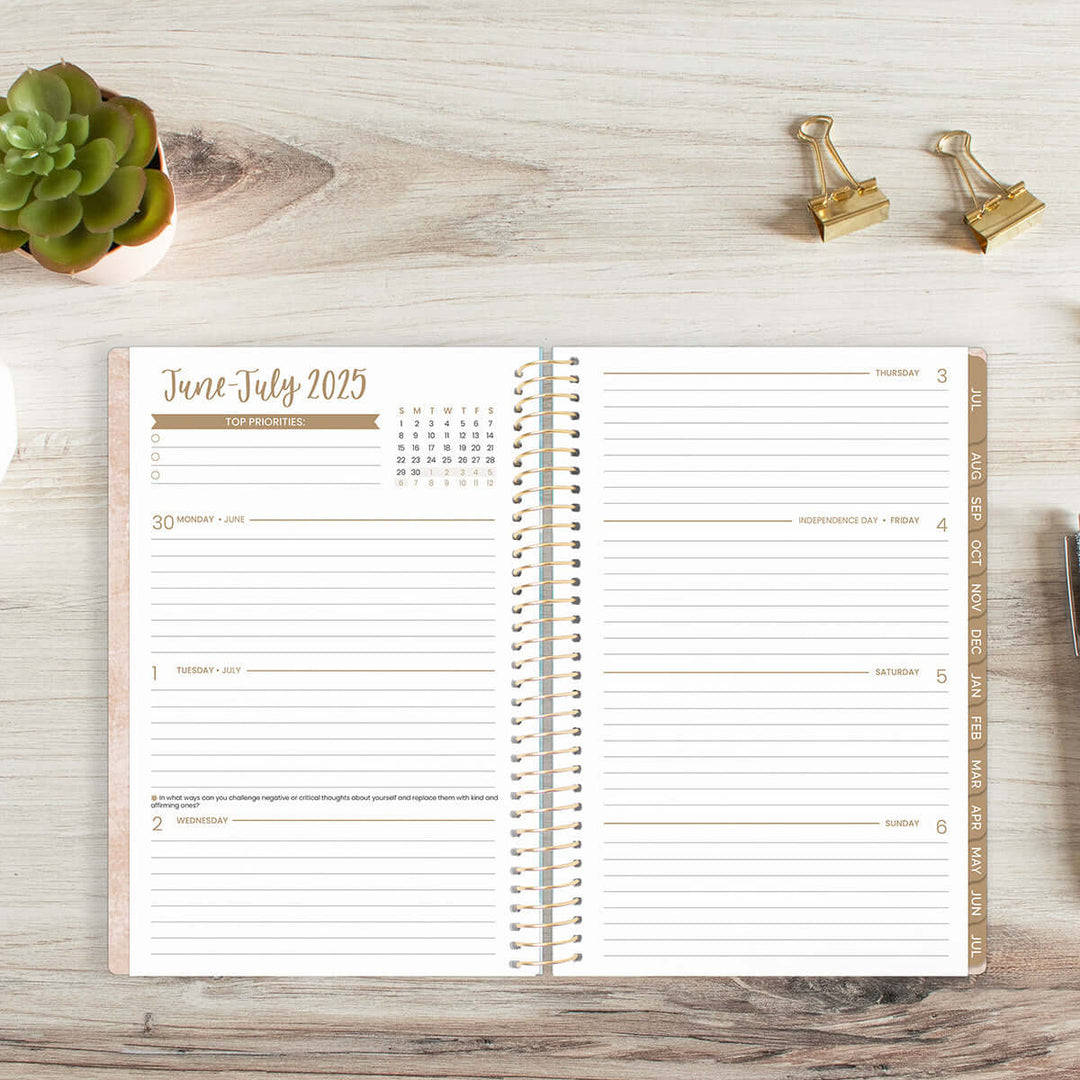 2025-26 Soft Cover Planner, 5.5" x 8.25", Ocean Oasis