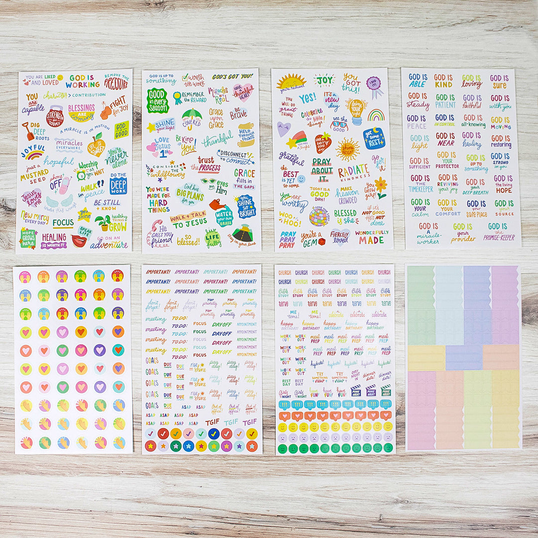 Planner Stickers, Cleerely Stated x bloom, Rooted in Faith Pack