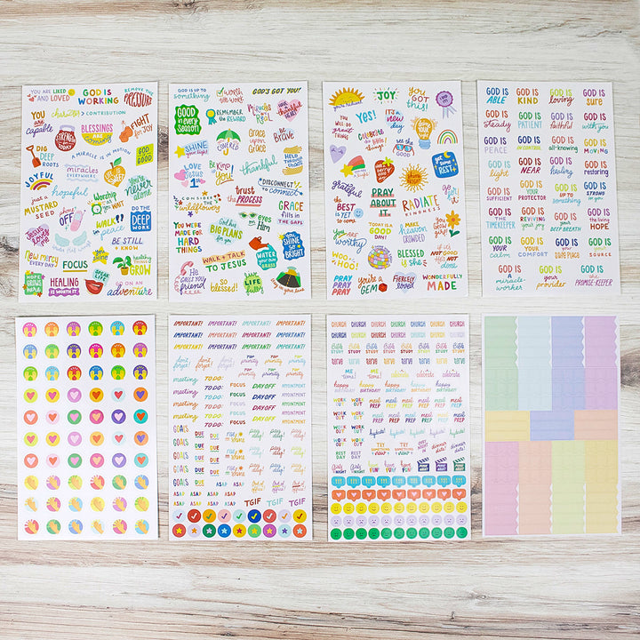 Planner Stickers, Cleerely Stated x bloom, Rooted in Faith Pack