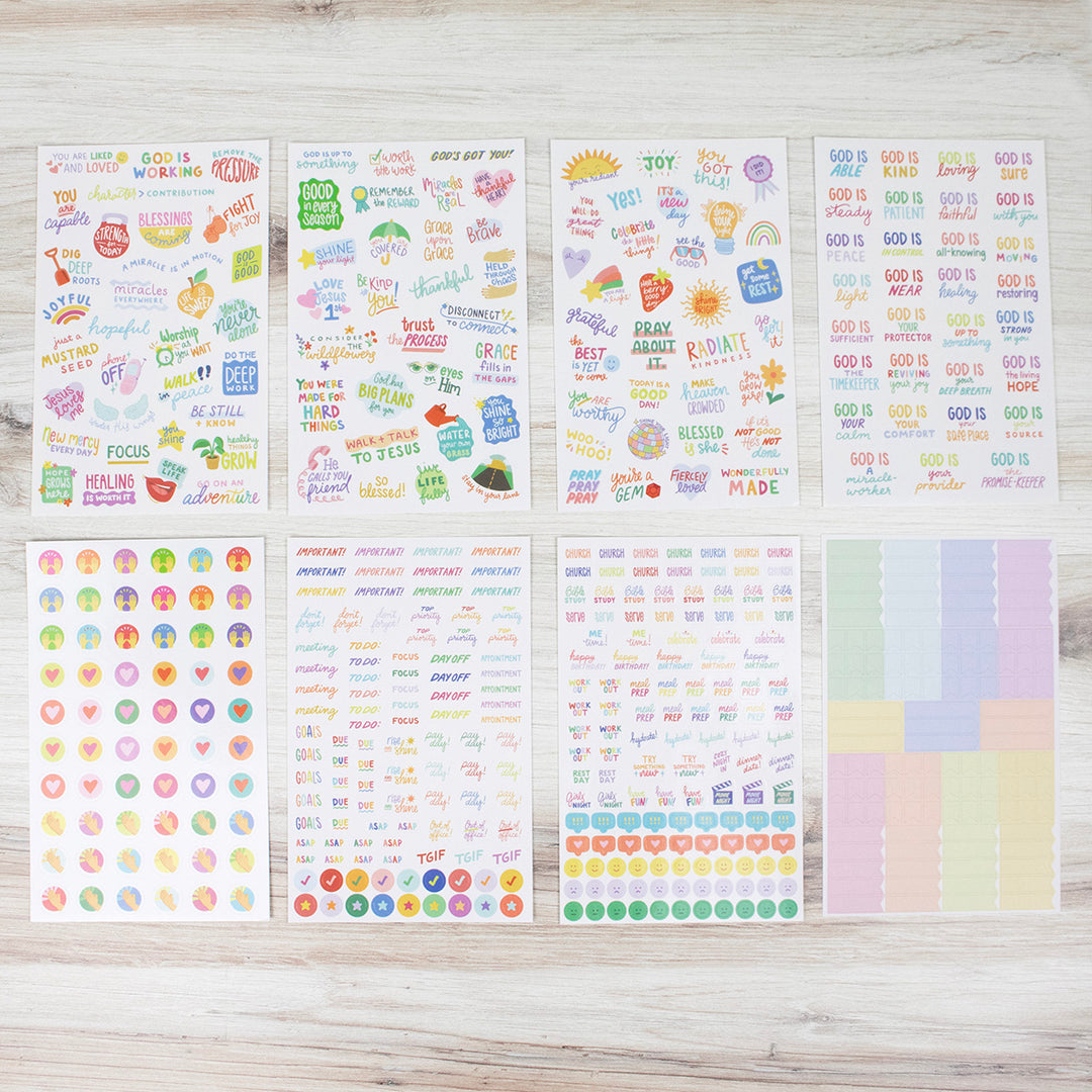 Planner Stickers, Cleerely Stated x bloom, Rooted in Faith Pack