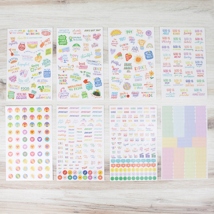 Planner Stickers, Cleerely Stated x bloom, Rooted in Faith Pack