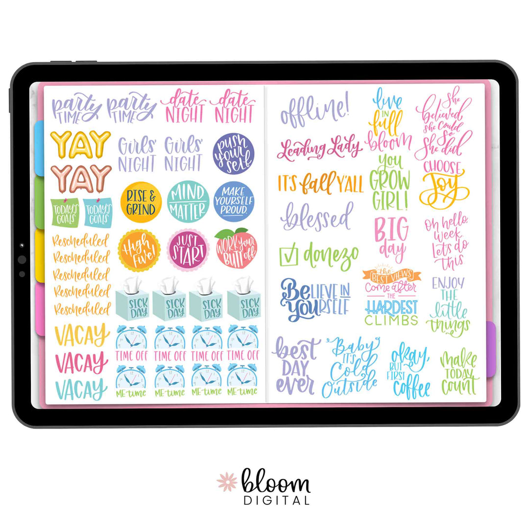 Vision Board Sticker Collection, Girl Boss Digital Stickers, Digital  Stickers, Goodnotes Stickers, Digital Planner Stickers 