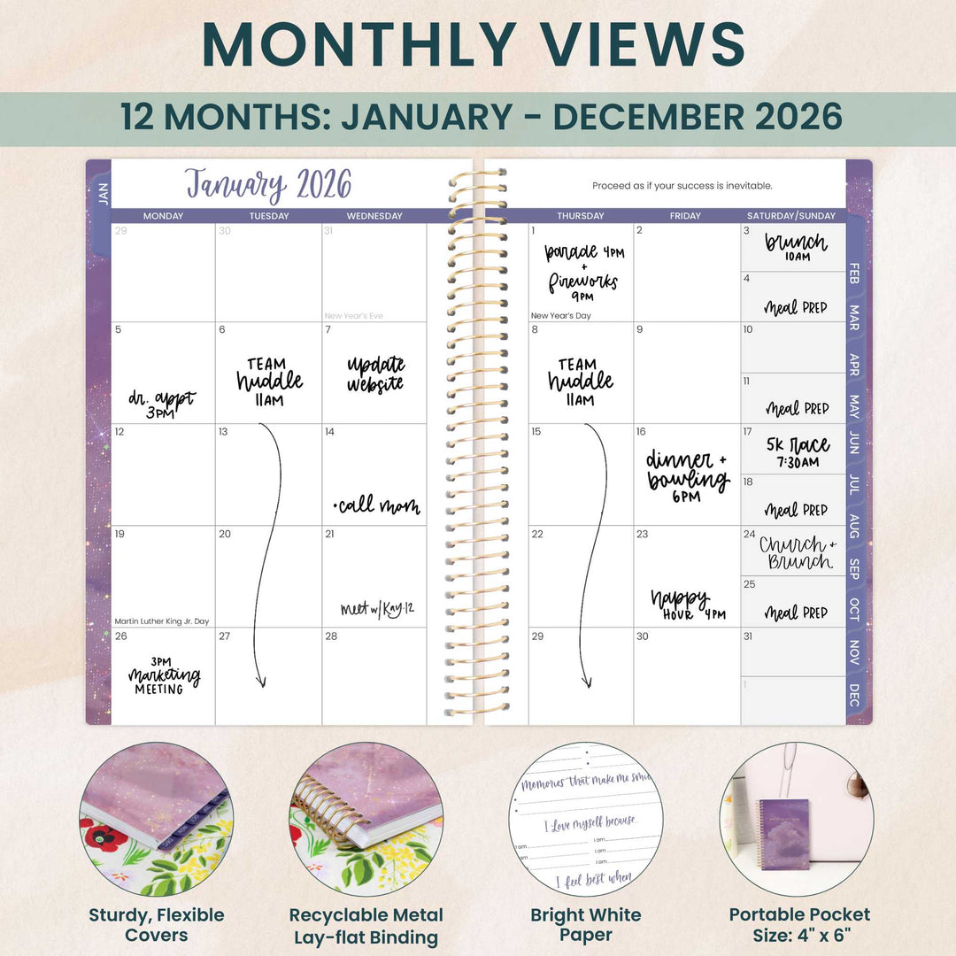 2026 Soft Cover Planner, 4" x 6", Good Things Are Coming