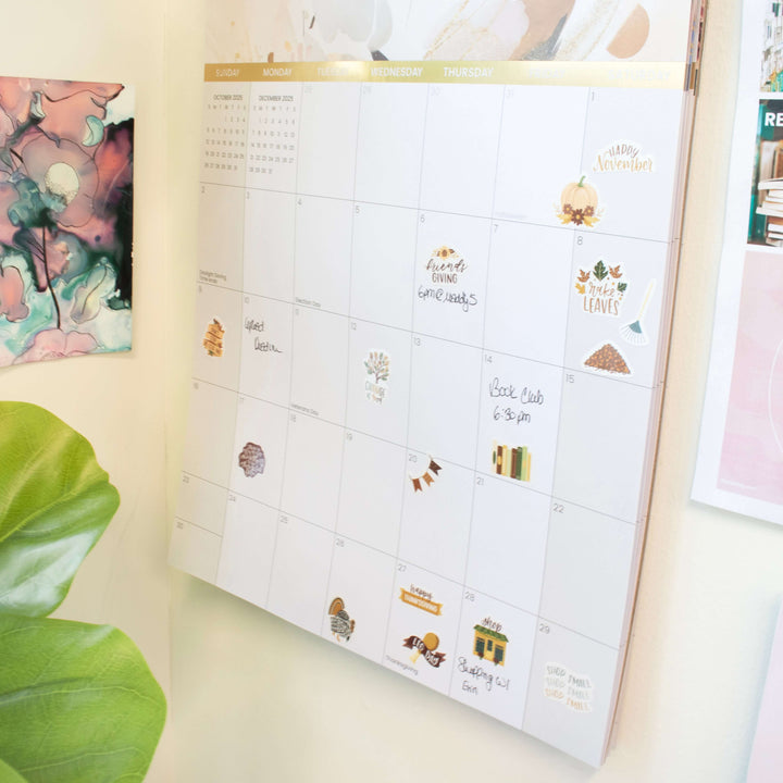 2025-26 Hanging Calendar, 11" x 17", Seasonal