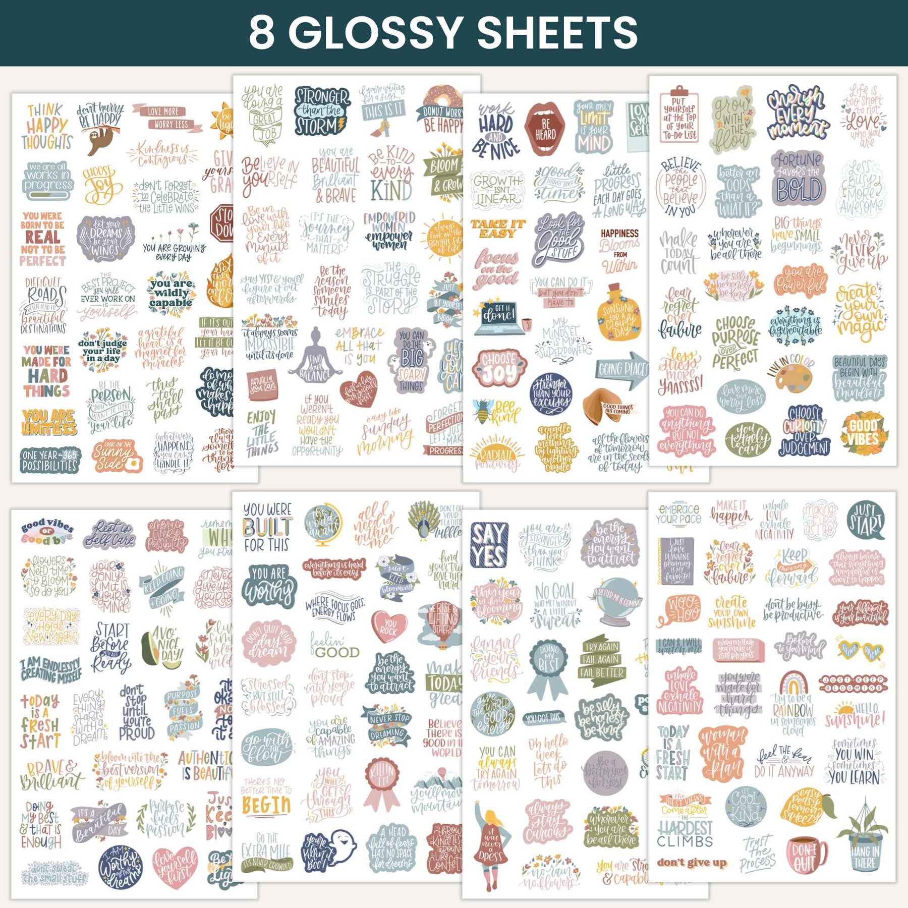 Inspirational Quote Sticker Pack by bloom daily planners®