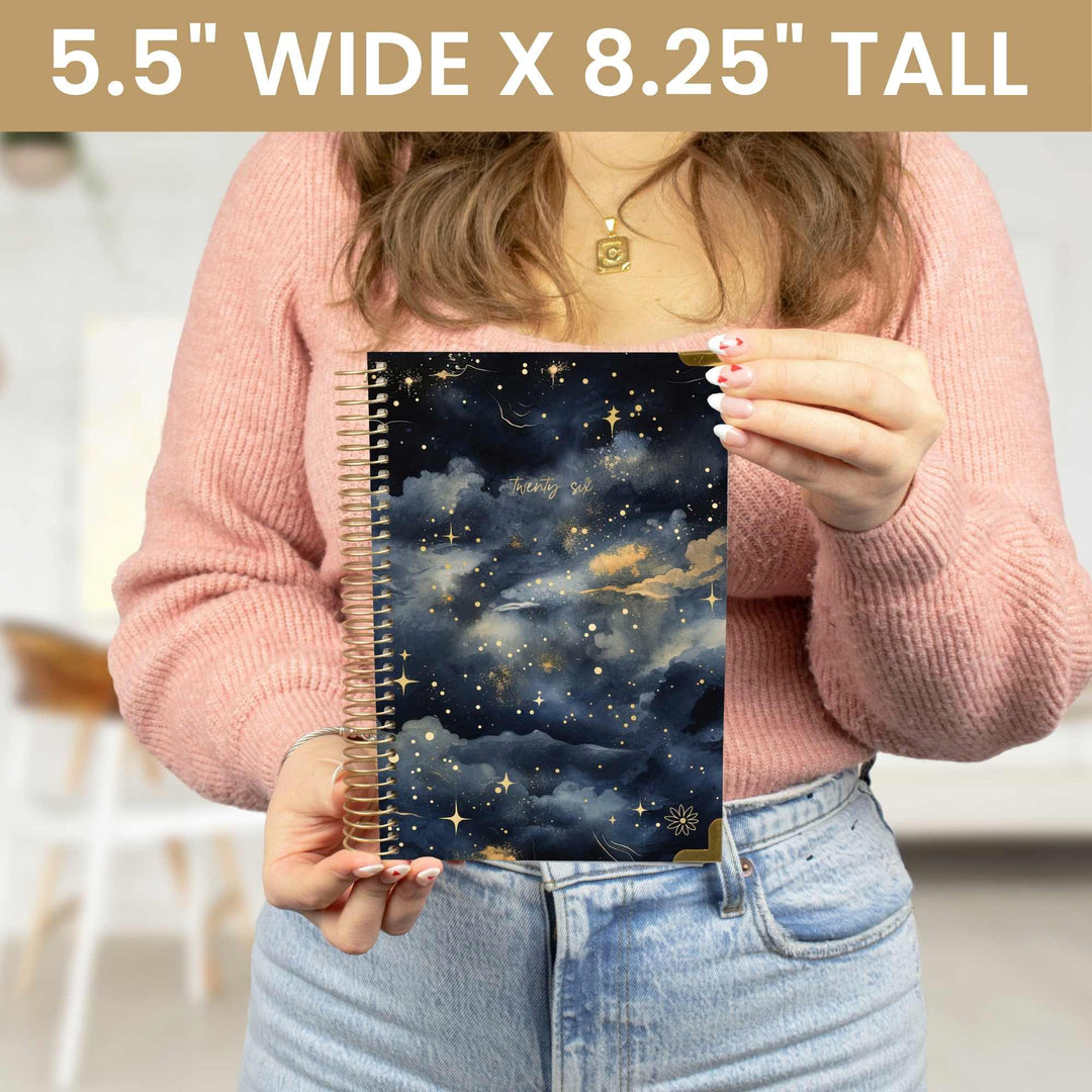 2026 Hard Cover Planner, 5.5" x 8.25", Midnight Sky