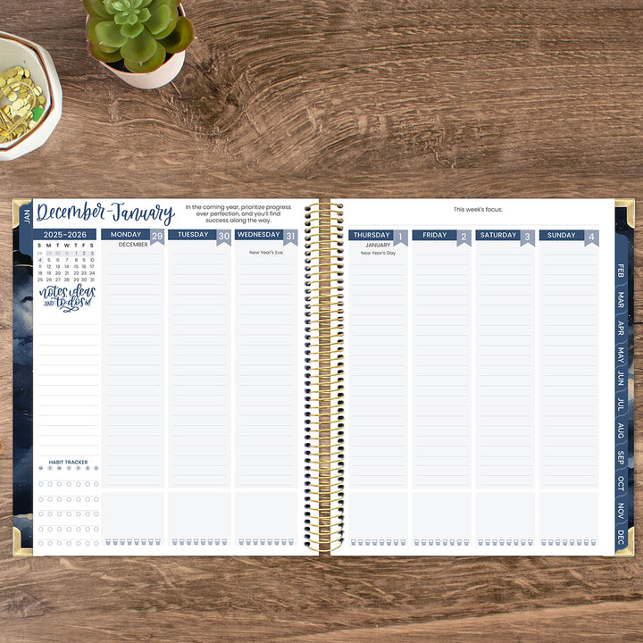 2026 Vision Planner, 7.5" x 9", Midnight Sky