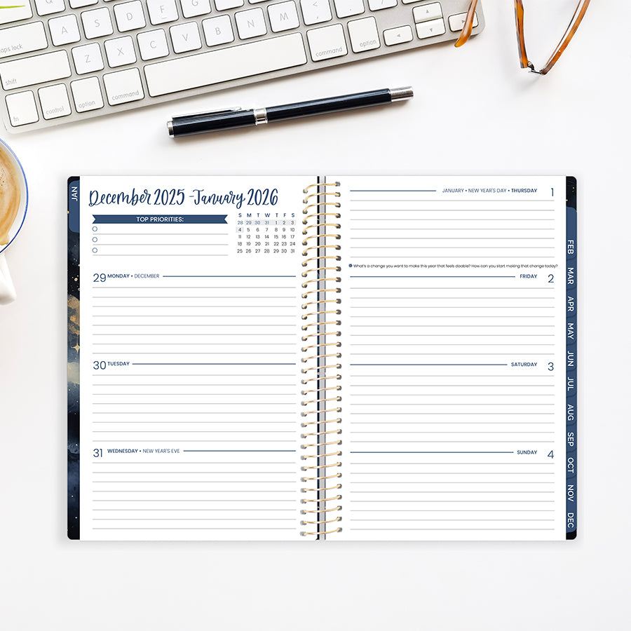 2026 Soft Cover Planner, 5.5" x 8.25", Midnight Sky