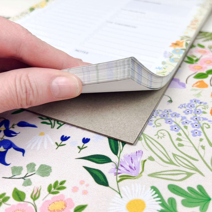 Spiral-Bound Daily To-Do List Pad, 6" x 9", Garden Party