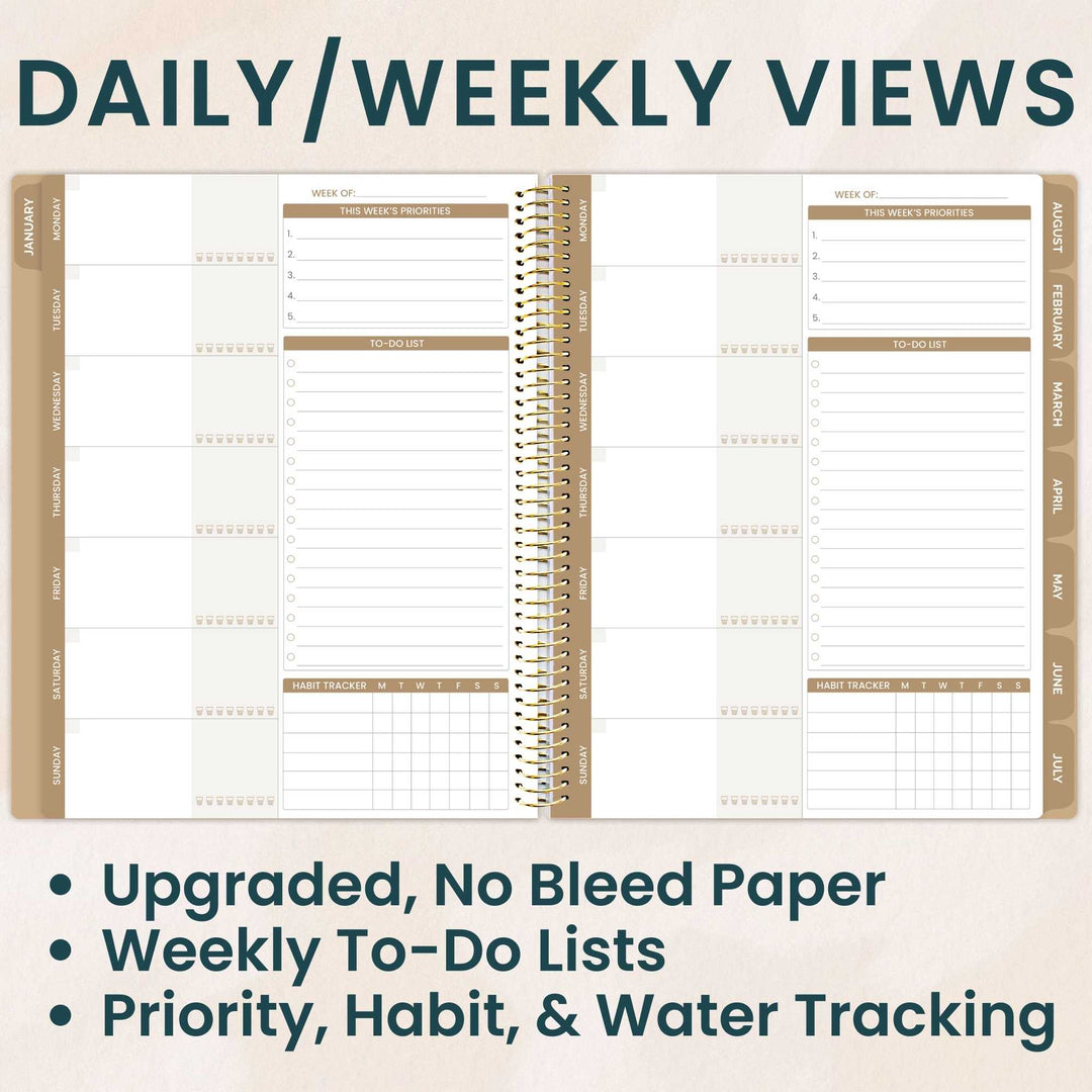 Undated Ultimate Planner & Calendar, Interchangeable Cover - bloom daily planners