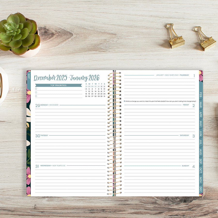 2026 Soft Cover Planner, 5.5" x 8.25", Blooming Wildly