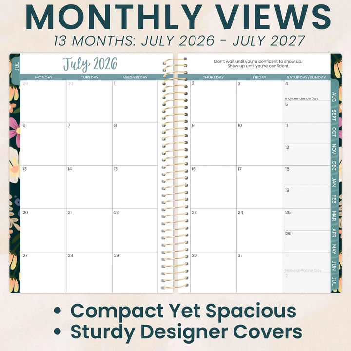 2026-27 Soft Cover Planner, 4" x 6" | Blooming Wildly - bloom daily planners