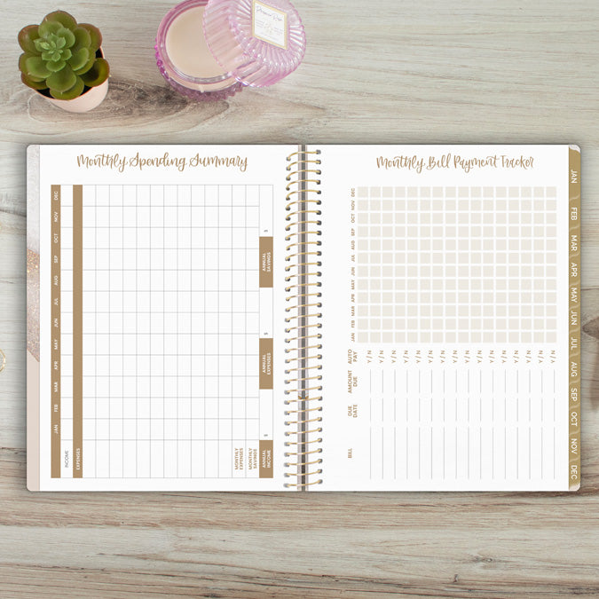 2024 Soft Cover Planner, 8.5" x 11", Brushed Beige