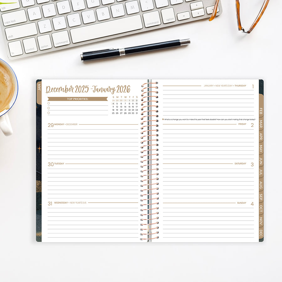 2026 Soft Cover Planner, 5.5" x 8.25", Celestial Skies