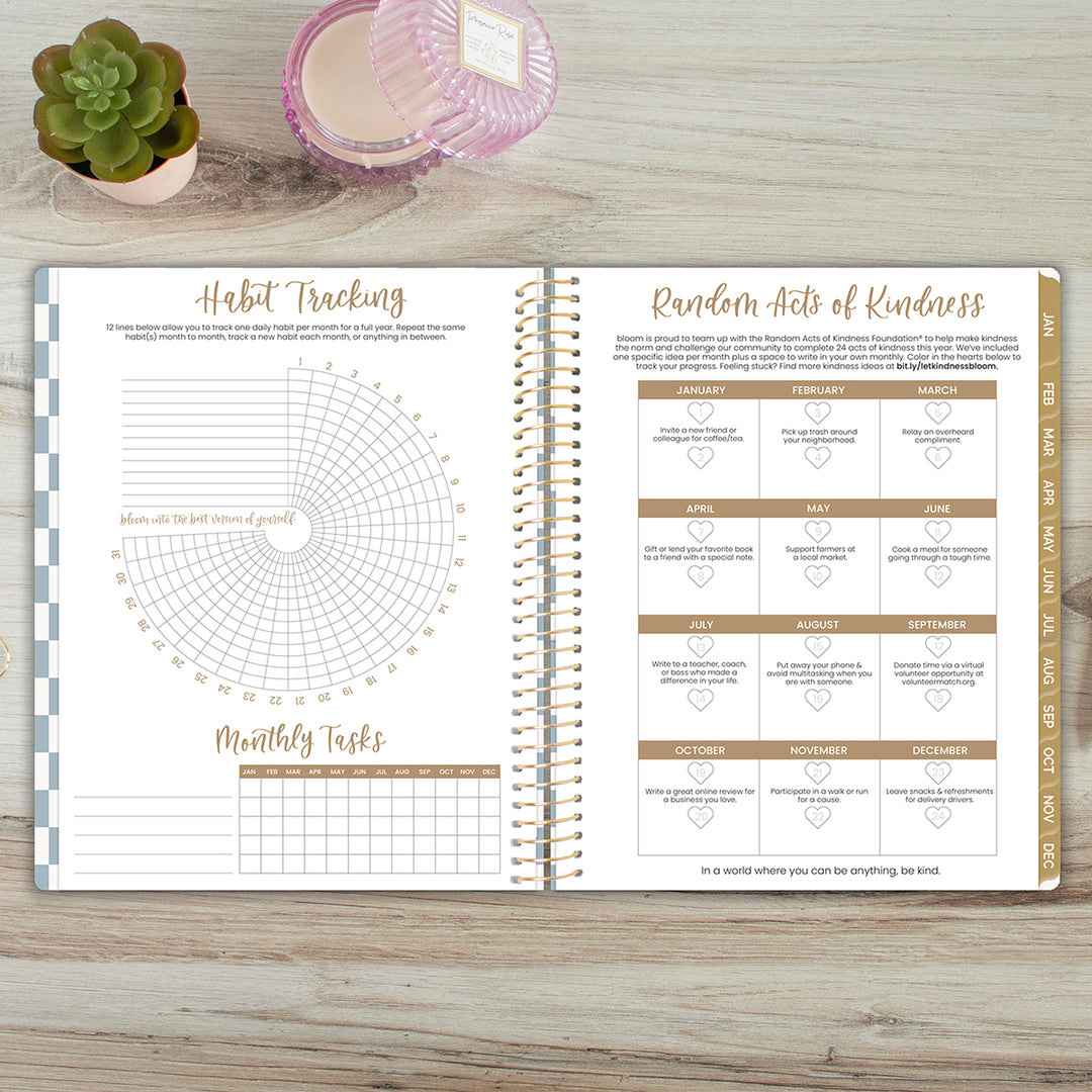 2026 Soft Cover Planner, 8.5" x 11", Checkered