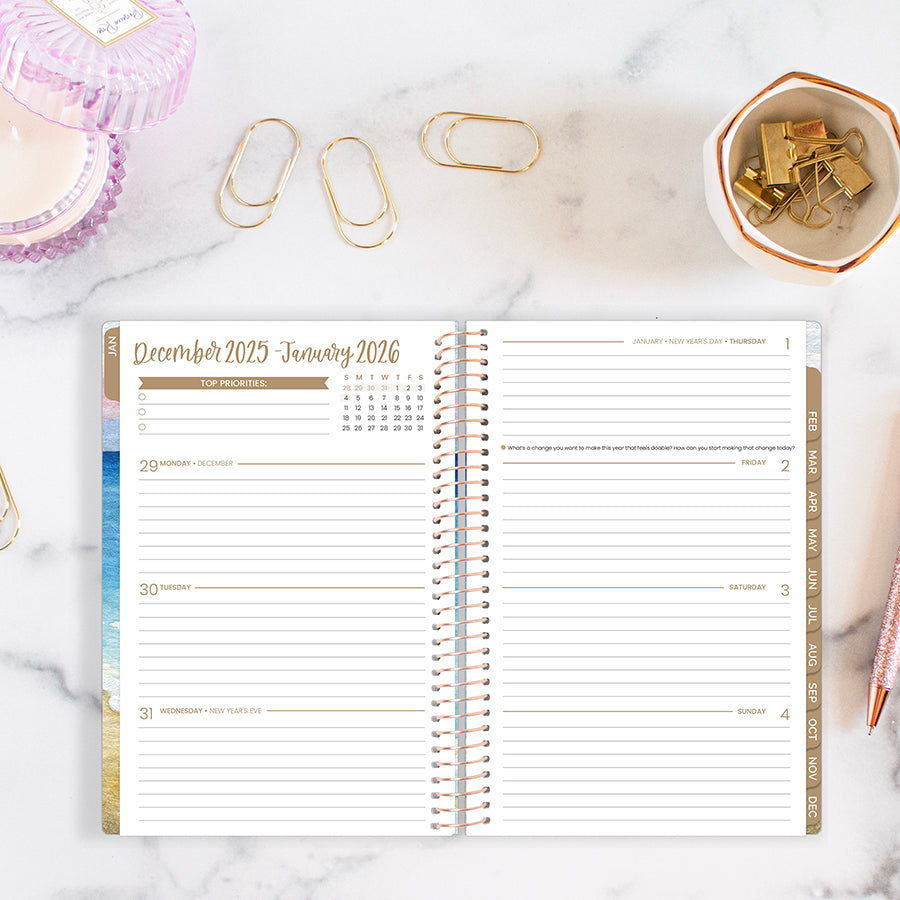 2026 Soft Cover Planner, 5.5" x 8.25", Coastal Calm