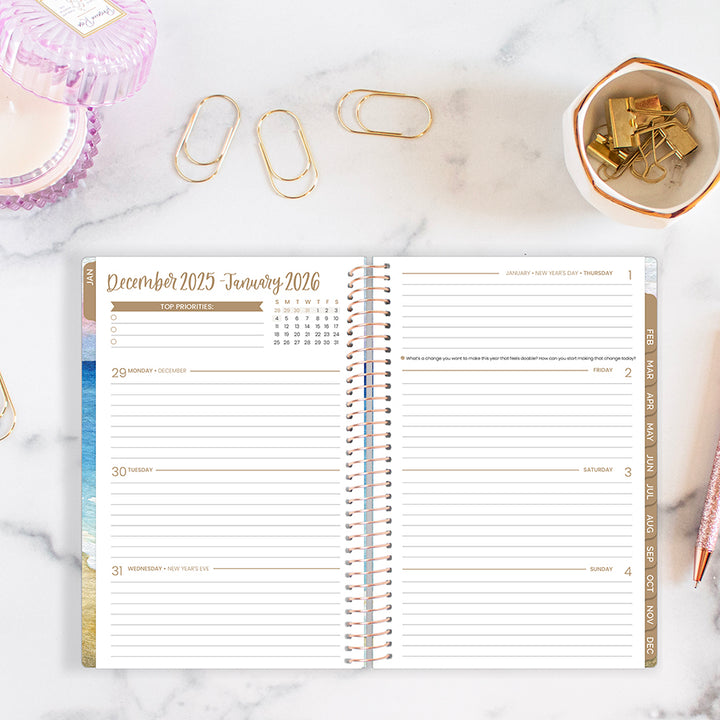 2026 Soft Cover Planner, 5.5" x 8.25", Coastal Calm