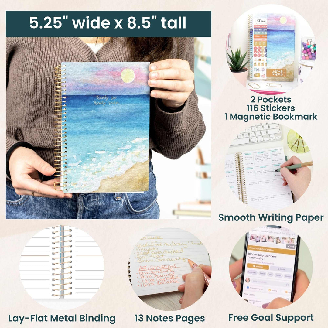 2026–27 Soft Cover Planner, 5.5" x 8.25" | Coastal Calm - bloom daily planners
