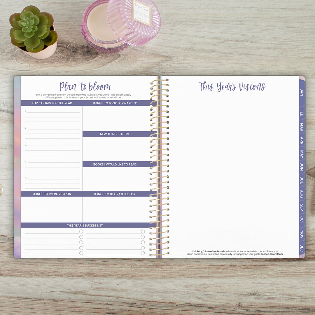 2025 Soft Cover Planner, 8.5" x 11", Cotton Candy Clouds