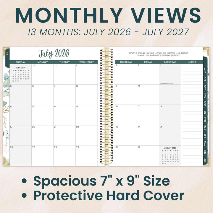 2026–27 Vision Goal Planner, 7.5" x 9" | Eucalyptus - bloom daily planners