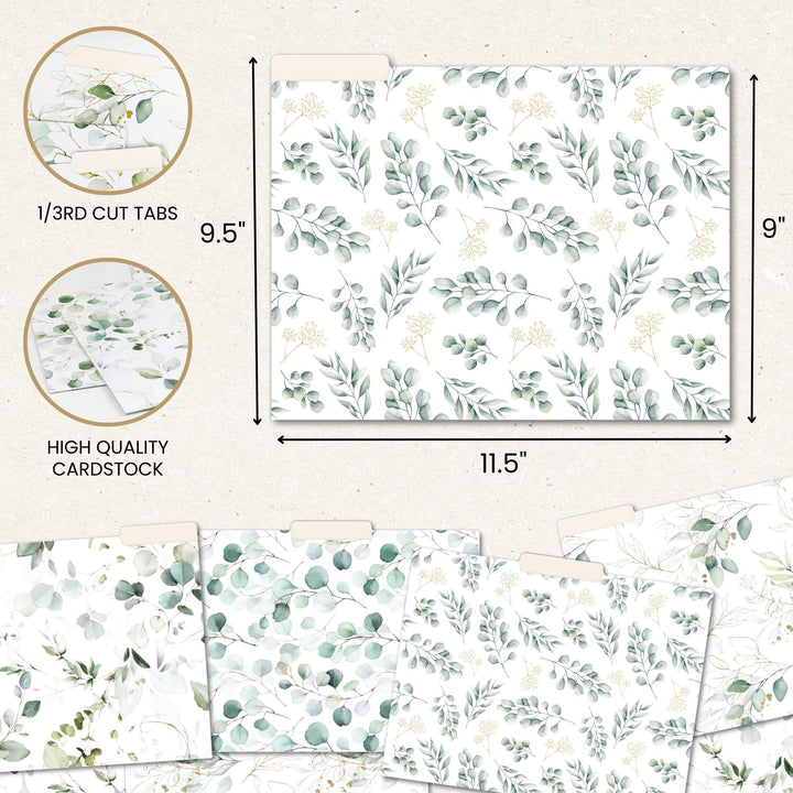 File Folder Set, Eucalyptus, 12 Pack