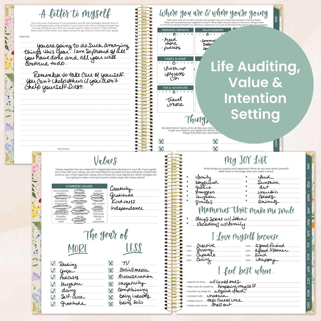 2026 Vision Planner, 7.5" x 9", Garden Party, Beige