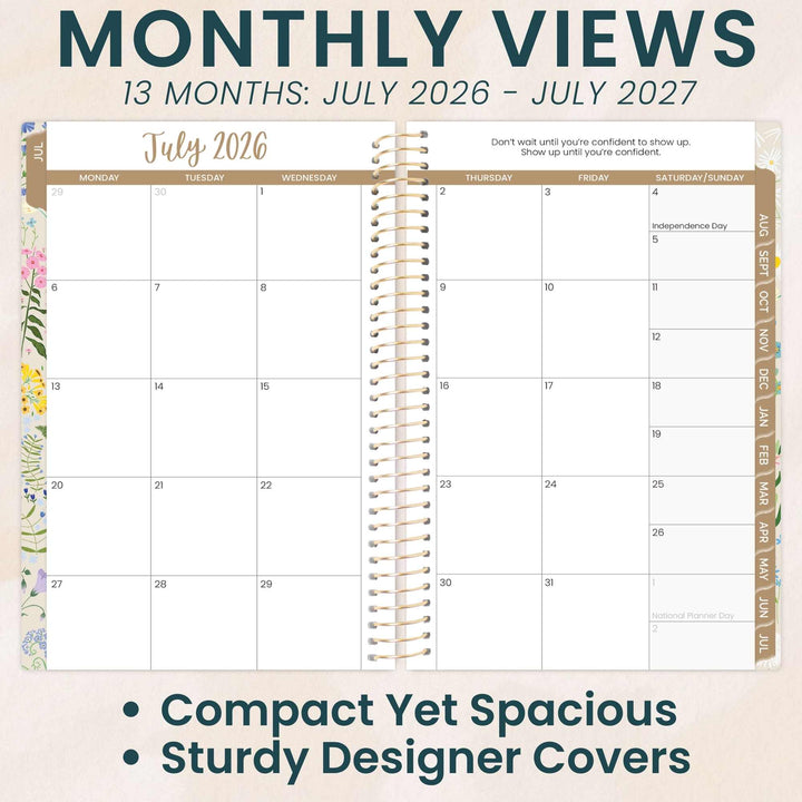 2026–27 Soft Cover Planner, 4" x 6" | Garden Party - bloom daily planners