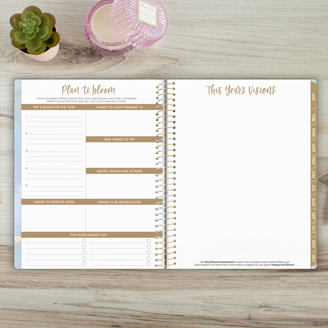 2025 Soft Cover Planner, 8.5" x 11", Iridescent Opal