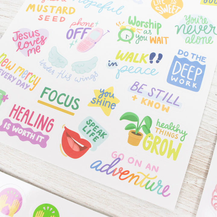 Planner Stickers, Cleerely Stated x bloom, Rooted in Faith Pack