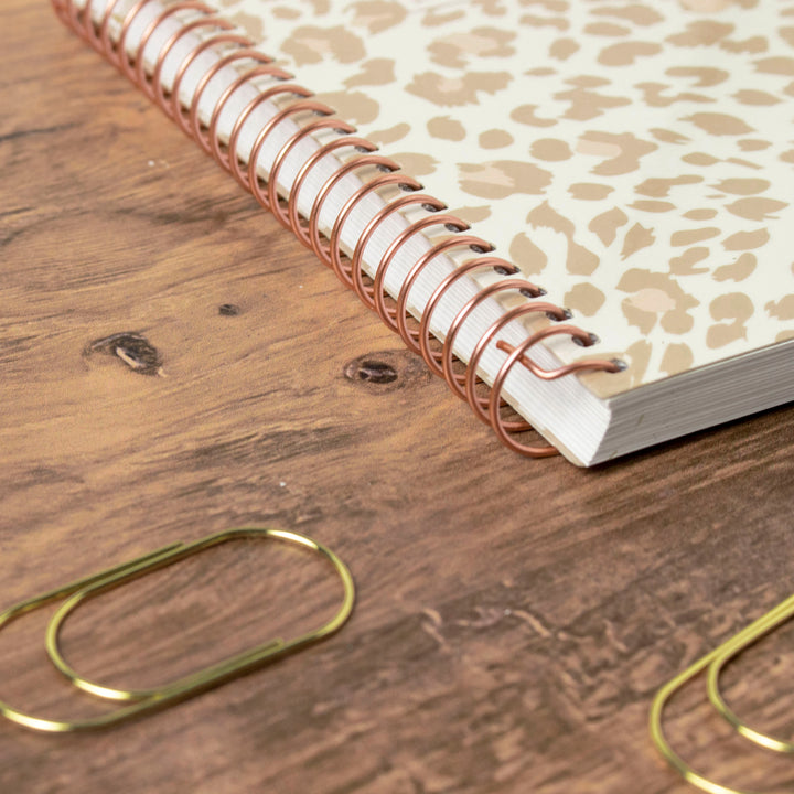 2025 Soft Cover Planner, 4" x 6", Tan Leopard