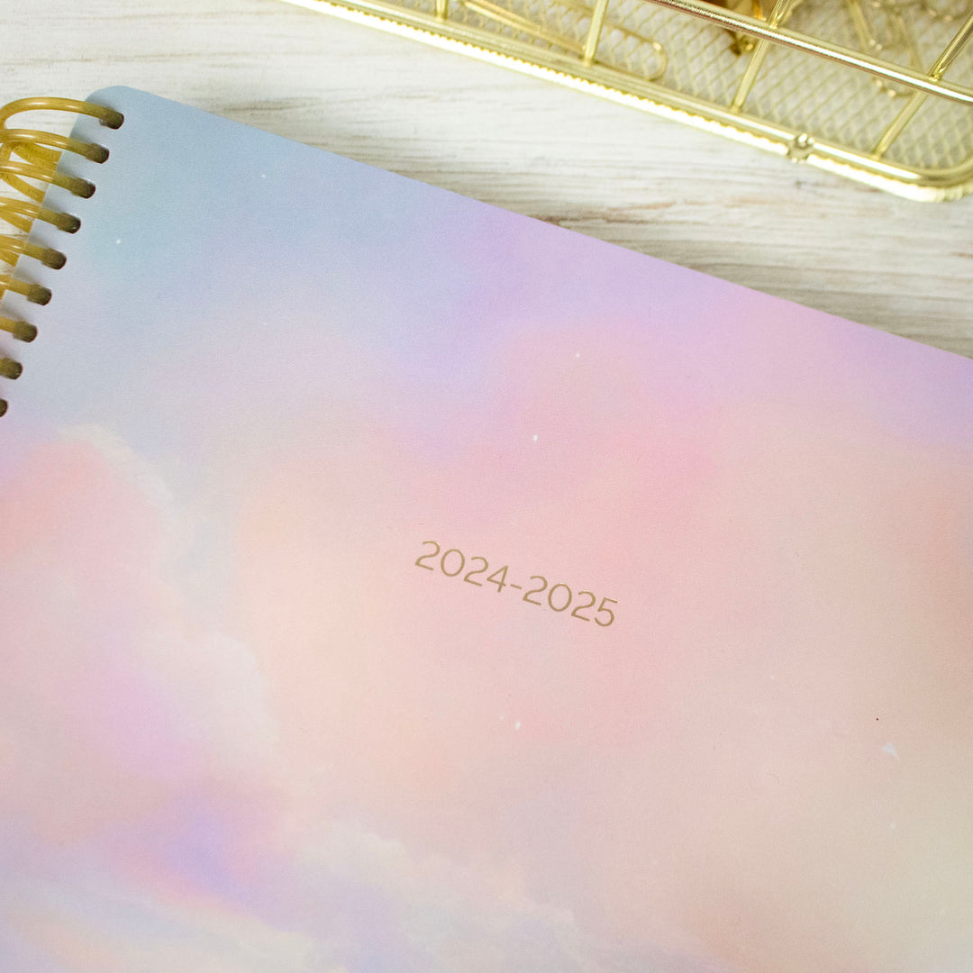 2024-25 Soft Cover Daisy Student Planner, 7" x 9", Cotton Candy Clouds